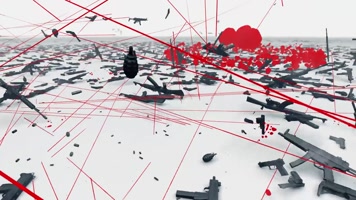 血腥杀戮禁枪枪械枪支创意三维动画背景