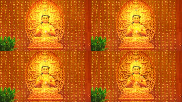 佛堂佛光普照佛祖宗教动态背景素材