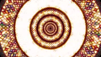 金色圆形旋转隧道背景