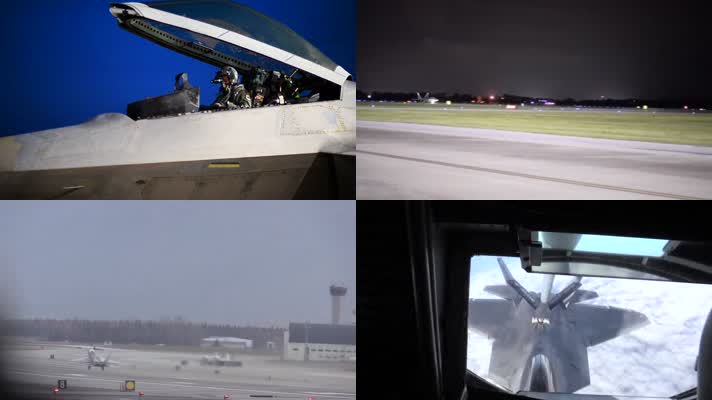 F-22猛禽隐身战机空中作战训练