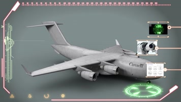 C17大型军用运输机UI界面动画