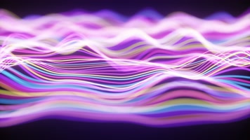 4K彩色波浪起伏线条视频