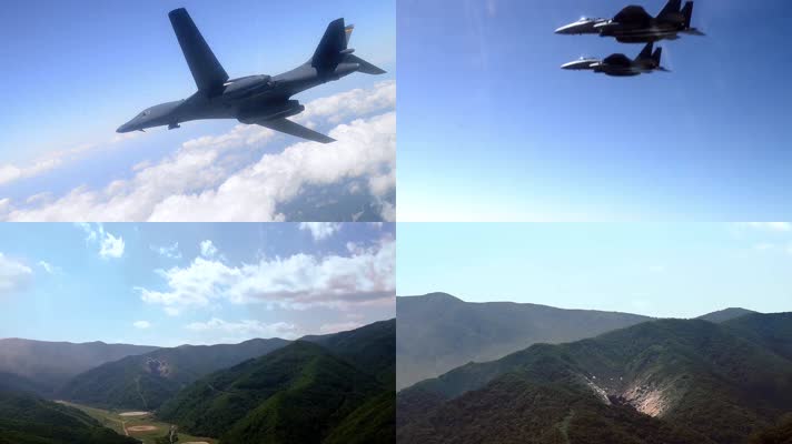 武装战机空中加油空投炸弹训练