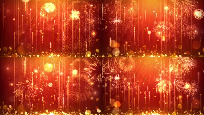 粒子烟花喜庆背景循环