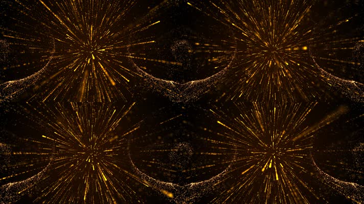 金色粒子中心喷射