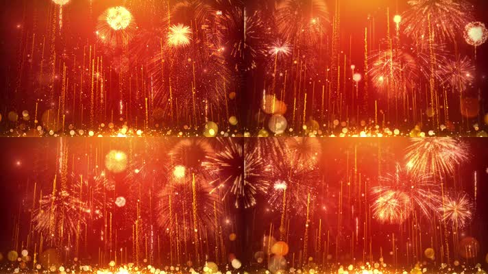 喜庆烟花过年背景循环