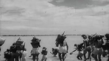 40年代解放战争百姓转移国民党溃逃