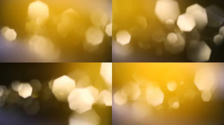 金黄色闪烁粒子光斑视频