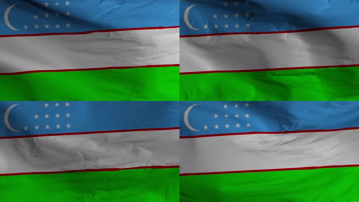 【4K】乌兹别克斯坦国旗