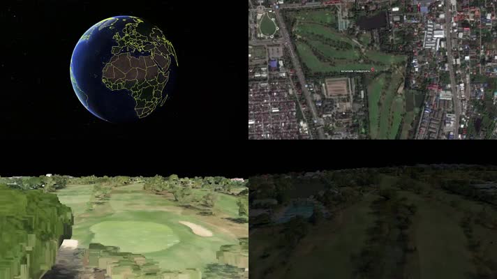 3D地球三维建模视频素材