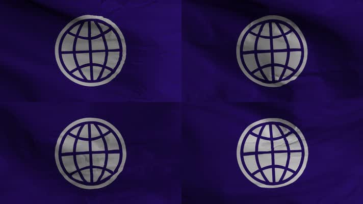 【4K】世界银行旗帜