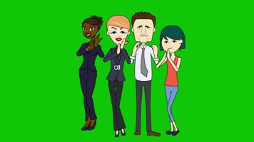 绿屏抠像视频素材鼓掌的人群