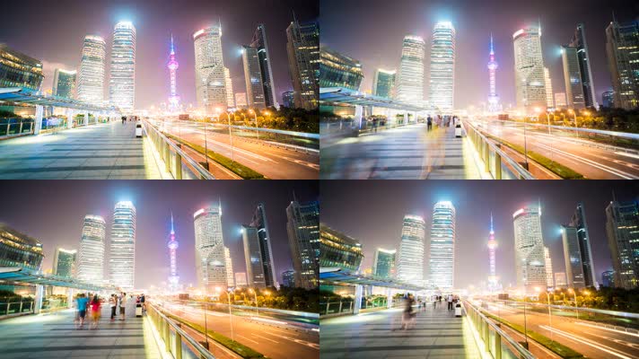 上海 延时摄影 高楼大厦 