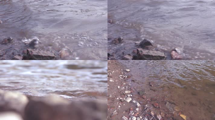海水河水冲刷石头