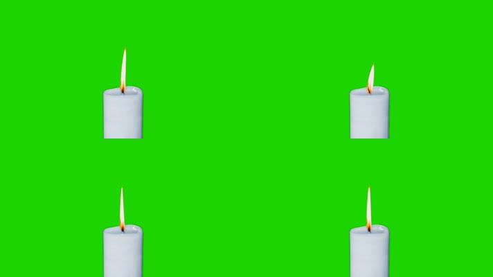 白色蜡烛绿屏抠像
