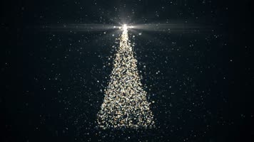 4K超清彩色粒子圣诞树背景13