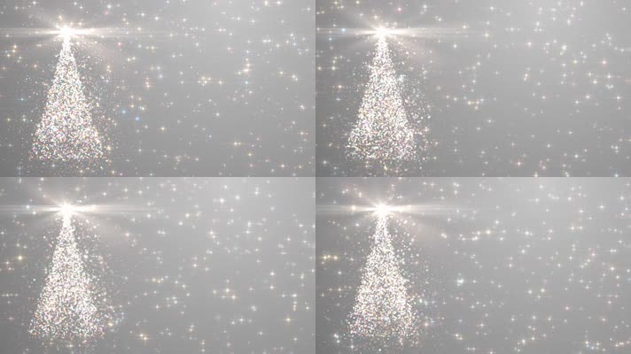 4K超清彩色粒子圣诞树背景04
