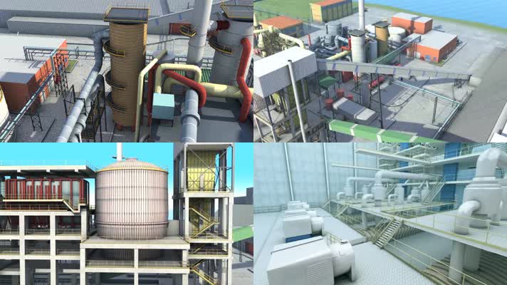 化工厂工业3D动画