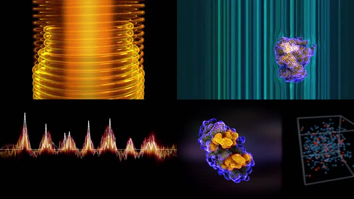 核磁共振光谱学3d动画视频素材