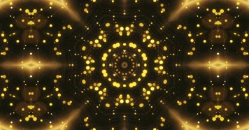 金色粒子万花筒背景视频