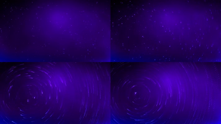 4K超清紫色星空旋转背景