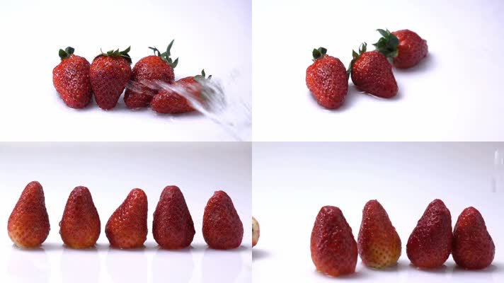 有机新鲜草莓特写镜头
