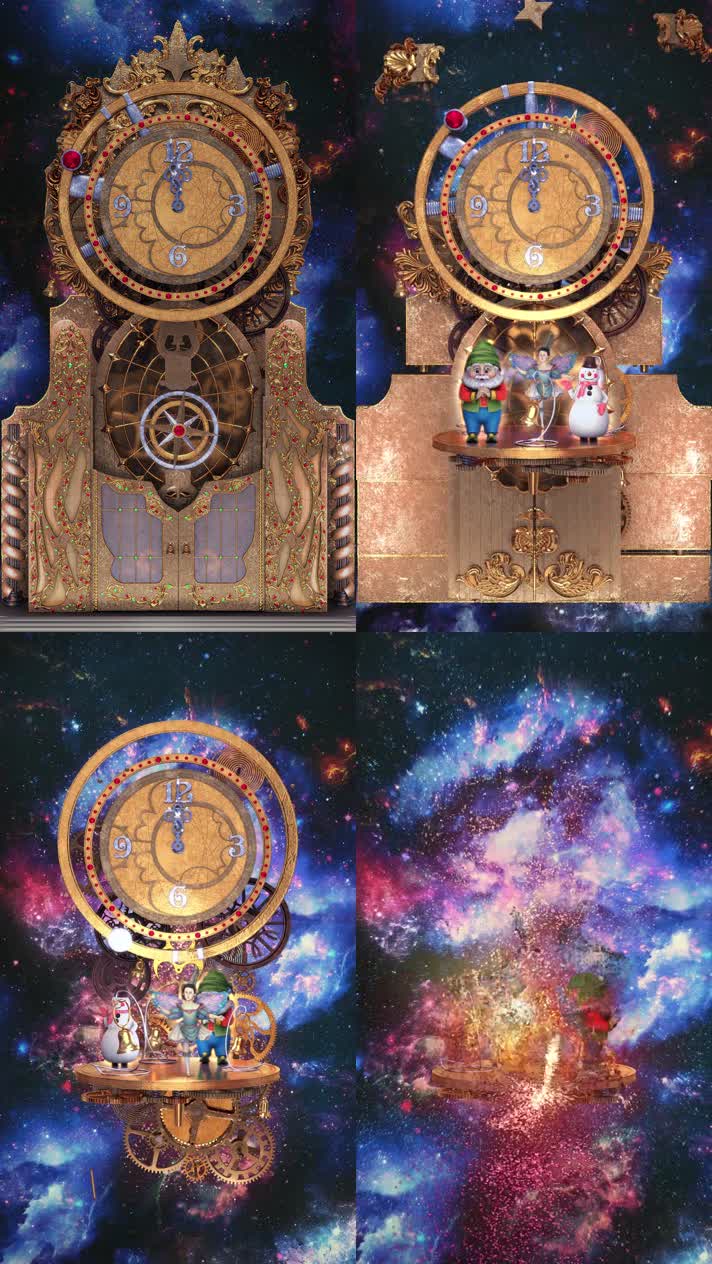 新年圣诞节3D Mapping投影视频素材