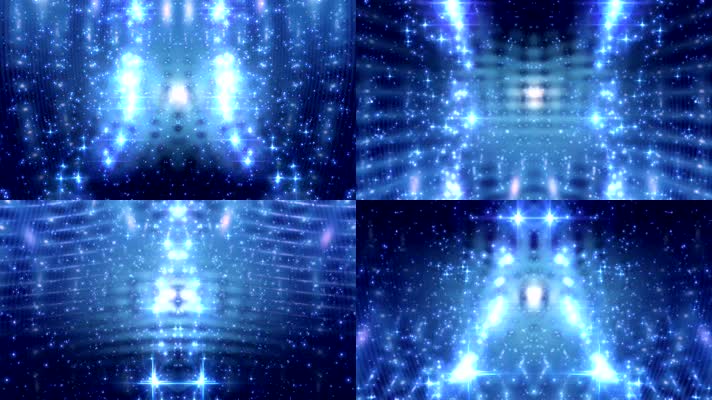 蓝色经典粒子舞台LED背景素材