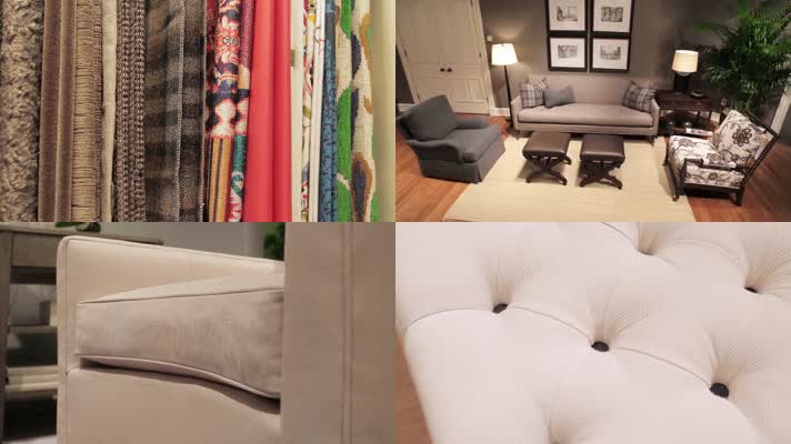 豪华家具市场实拍各种家具沙发桌椅床柜