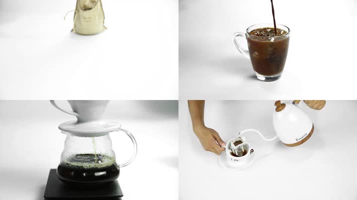 咖啡豆咖啡萃取素材