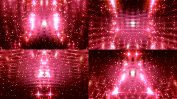 红色经典粒子舞台LED背景素材