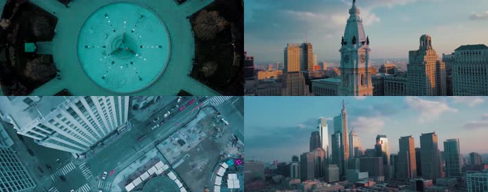 4K航拍费城城市风光宣传片素材