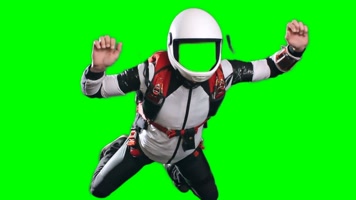 跳伞飞行员绿屏抠像