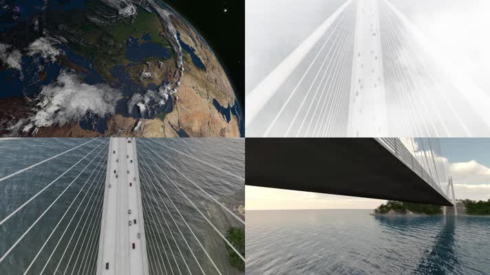 地球跨海大桥桥梁建筑