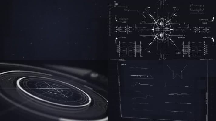 240个科技科幻信息界面动画HUD元素AE模板