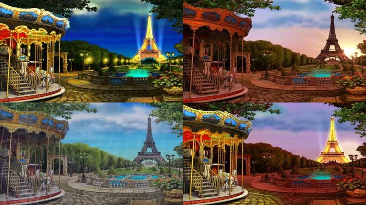 巴黎埃菲尔铁塔动画