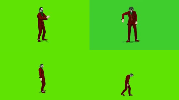 绿屏抠像视频素材小丑