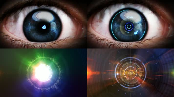 眼睛科技穿梭科技背景动态素材