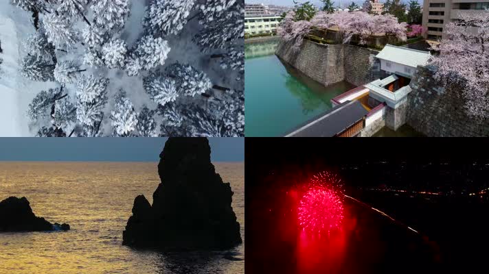 4K日本旅游宣传片美丽自然风景秀延时拍摄