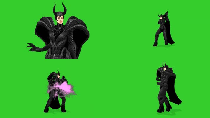 绿屏抠像视频素材邪恶女巫