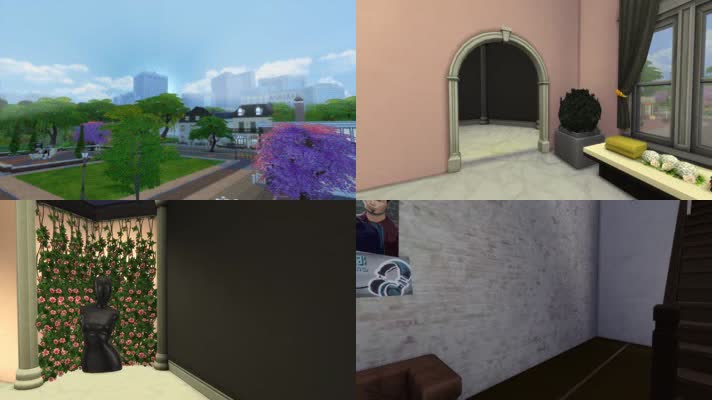 城市建筑商业街区商场室内漫游三维动画