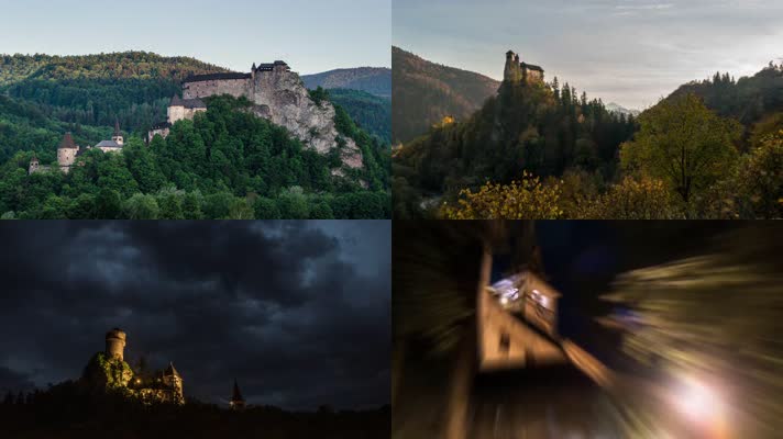 斯洛伐克奥拉瓦城堡古城堡4K实拍