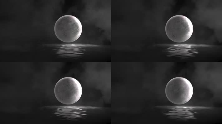 中秋明月水面月亮