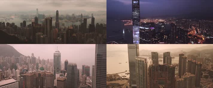 4K航拍香港城市视频