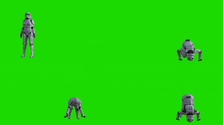 绿屏抠像视频素材星球大战士兵