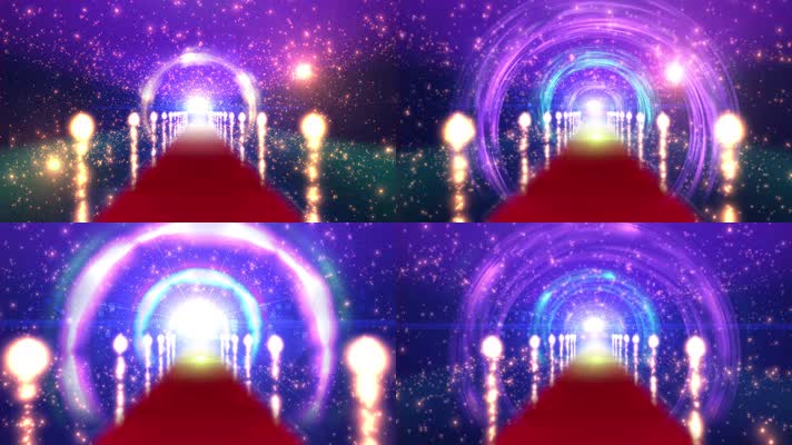 4K婚礼进行曲伴娘伴郎入场星光粒子舞台背景