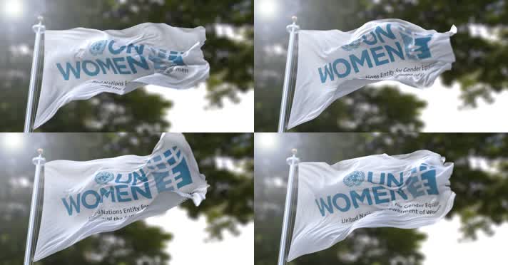 【4K】联合国妇女署旗帜