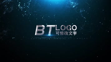 原创—金色蓝色粒子logo定版