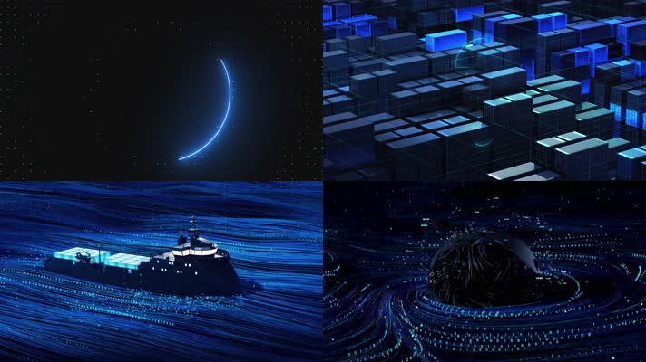 4k震撼科技光线智慧工业开场