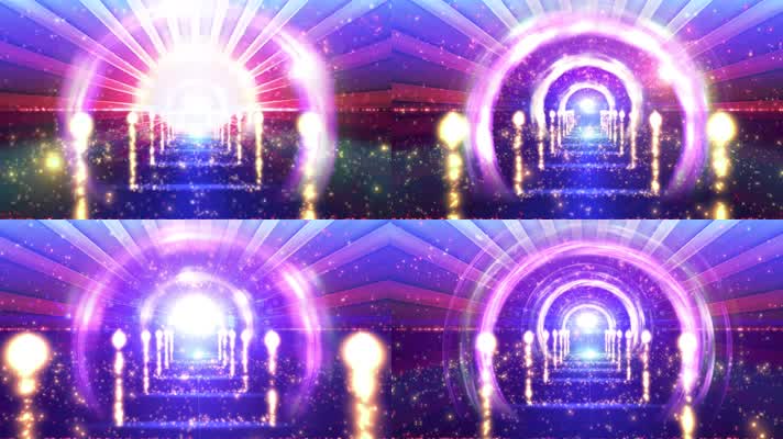 4K婚礼进行曲伴娘伴郎入场星光粒子舞台背景